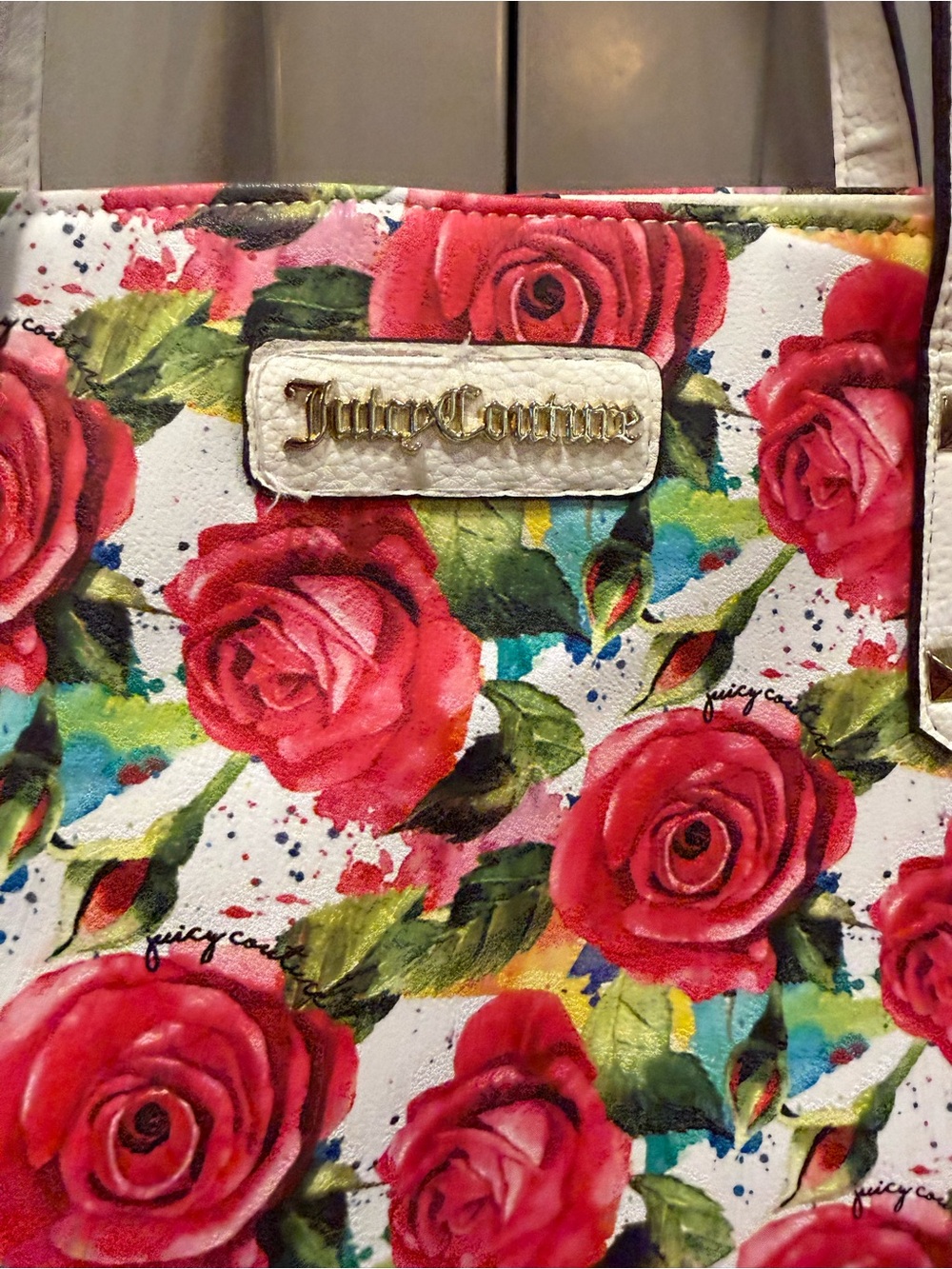 Juicy Couture Floral Tote Bag in Red and White - Picture 2 of 4